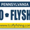 TCO Fly Shop Fly Fishing Stickers TCO Sticker - PA License Plate