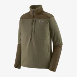 Patagonia Mens L/S R1 Fitz Roy 1/4 Zip Shirts