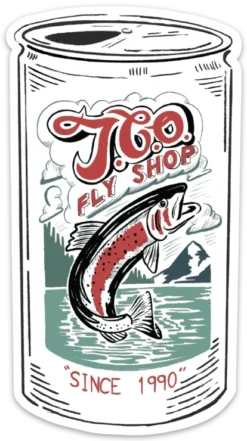 TCO Fly Shop The Beer Label Trout TCO Sticker