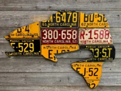 Cody Richardson Art - Antique North Carolina Largemouth Bass License Plate Art Gifts