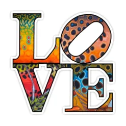TCO Fly Shop Fly Fishing Stickers TCO Sticker - LOVE Trout