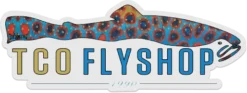 TCO Fly Shop Fly Fishing Stickers TCO Sticker - Deyoung Brown Trout