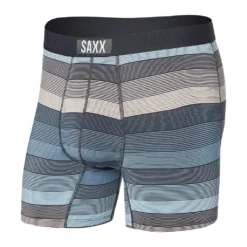 SAXX VIBE BOXER BRIEF - HAZY STRIPE- WASHED BLUE Layering & Underwear