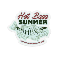 TCO Fly Shop Hot Bass Summer Sticker Fly Fishing Stickers