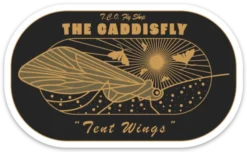TCO Fly Shop Fly Fishing Stickers TCO Sticker - Tent Wings Caddisfly
