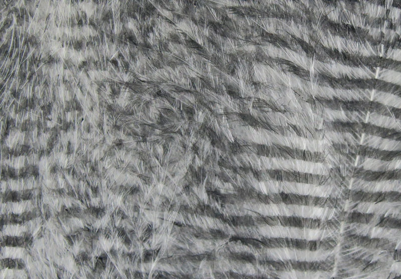 Hareline Fine Black Barred Marabou Feathers Materials